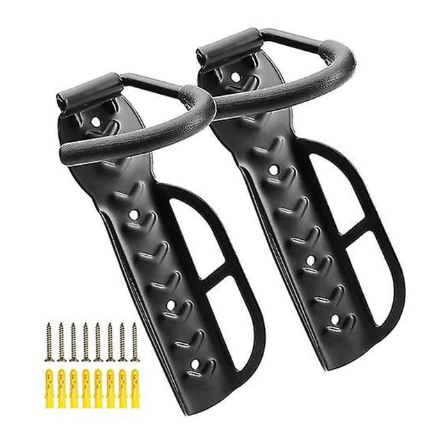 Garage Wall Mount Bike Rack, Space Saver Design, Heavy Duty Construction For Indoor And Outdoor Storage, Perfect For Mountain Bikes And Road Bikes (2PCS)
