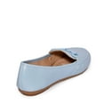 thumbnail image 4 of Wild Diva Classic Almond Toe Metal Hardware Loafer Flats  (Light Blue, 8), 4 of 4