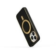 thumbnail image 3 of Phone Case for Apple iPhone 13 /6.1" Ultimate Leather Hybrid with MagSafe Compatible Bumper Gold Frame Protection Cover fit iPhone 13 - Black, 3 of 6