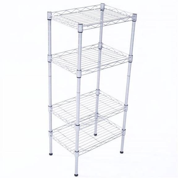 4 Tier Shelf Adjustable Storage Shelf 350LBS Load Capacity Metal Storage Rack