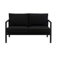 thumbnail image 3 of Linon Arlington Outdoor Loveseat, Black, 3 of 15