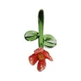 thumbnail image 3 of jifeng Mini Glass Flower Crafts Home Decor Floral Figurine for Indoor Summer Spring Red, 3 of 9