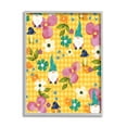 thumbnail image 4 of Stupell Industries Yellow Tartan Patterned Spring Gnomes Mushrooms Graphic Art Gray Framed Art Print Wall Art, Design by Laura Konyndyk, 4 of 5