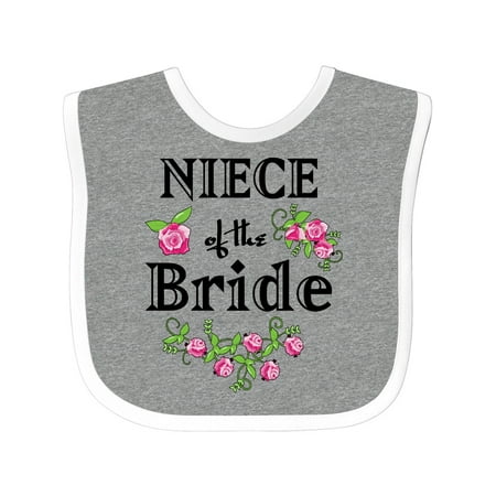 

Inktastic Niece of the Bride Roses Gift Baby Girl Bib