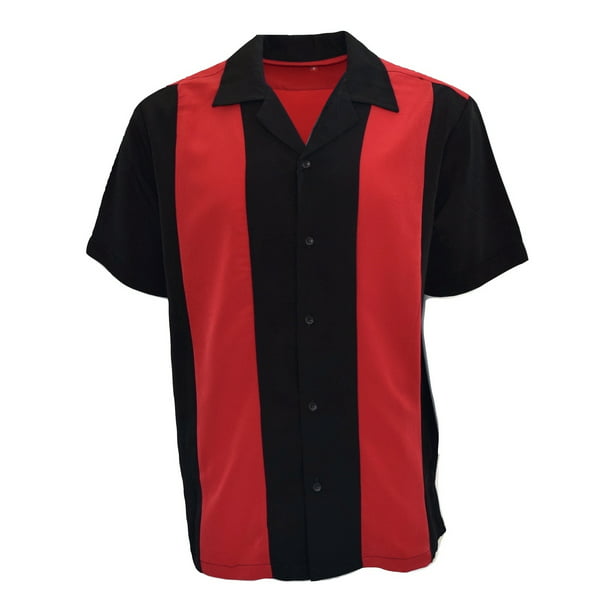 Maximos - Men's Shirt Two Tone Short Sleeve Button Down Casual Retro Bowling Shirts - Walmart ...