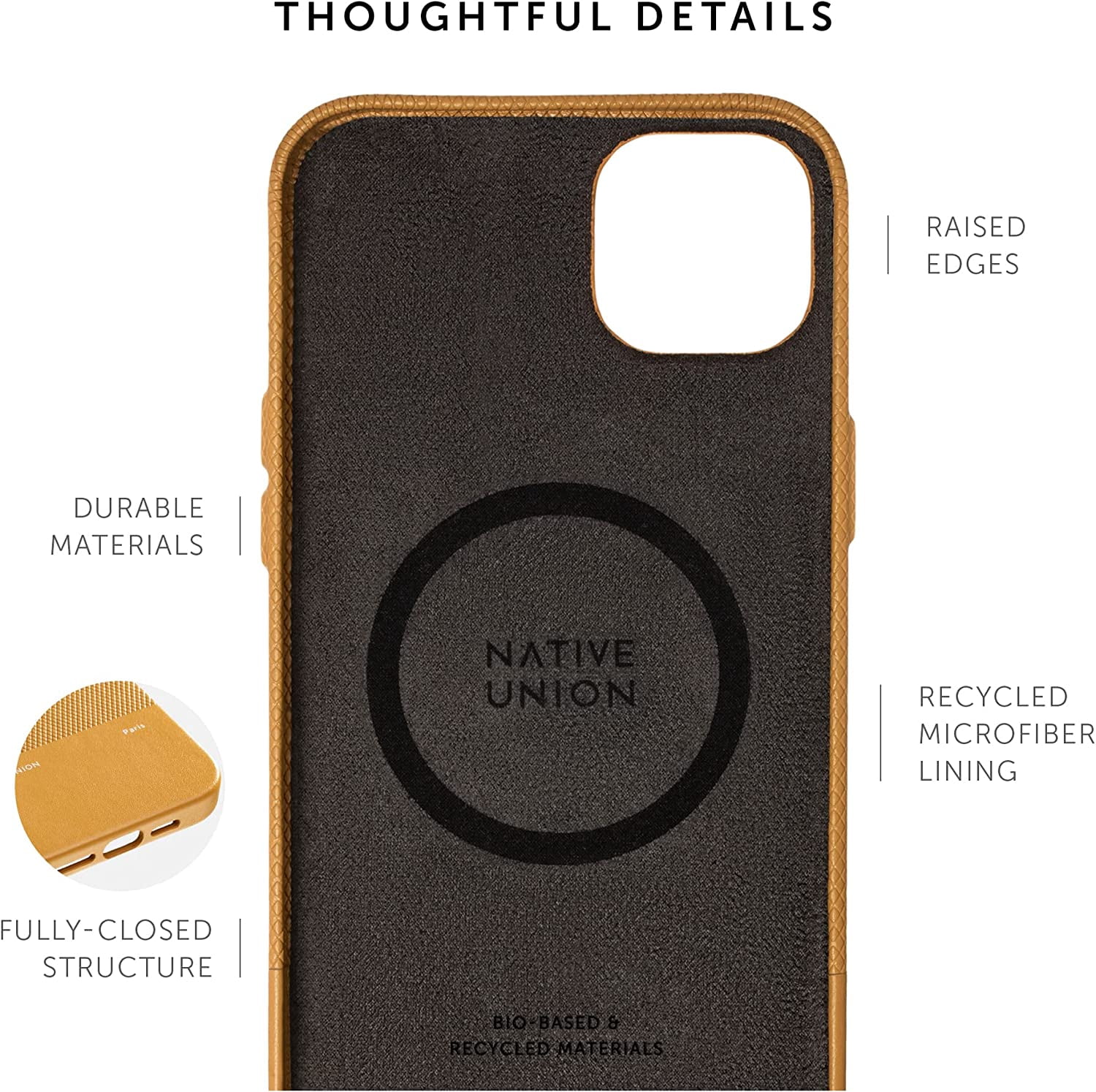 Native Union (Re)Classic Case – Magnetic 6ft Drop Protection Compatible with iPhone 14 Plus (Kraft)