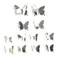 thumbnail image 1 of 48 piezas DIY espejo mariposa combinación 3D mariposa pared calcomanía arte de la pared decoración, 1 of 5