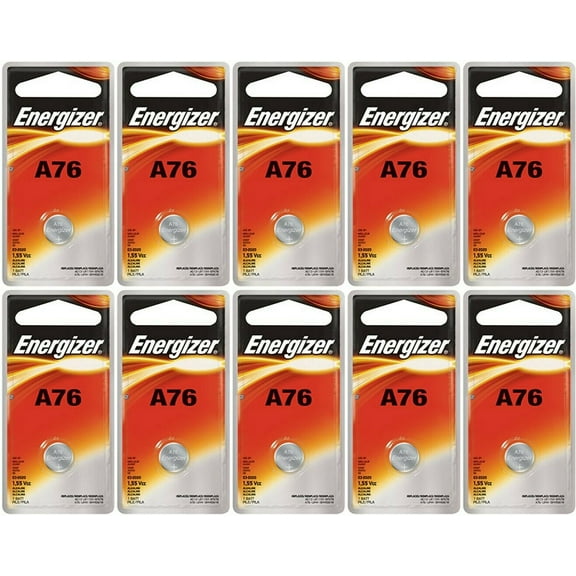 Energizer LR44 A76 1.5V Button Cell Red Single Battery 10 pack
