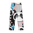 thumbnail image 5 of Bingfone Panda Cute Pink Hearts Mens All Over Print Sleep Pajama Pants-Small, 5 of 9