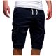 thumbnail image 2 of Pantalones deportivos largos para hombre, de color puro, informales, holgados, con cordón, de algodón, 2 of 6
