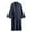 Dark Gray, variant on Kilaqueen Women Vintage Wrinkles Kimono Robe Cotton Yukata Spa Sauna Bathrobe Japanese Side Lace-Up Loungewear Nightgown Long Sleeve Solid Color Soft Knee-High Sleepwear for Swim Bath