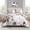 Beige-King Size, variant on Full Size Aqua Floral Seersucker Microfiber 7 Piece Bed-in-a-Bag All Season Bedding Set