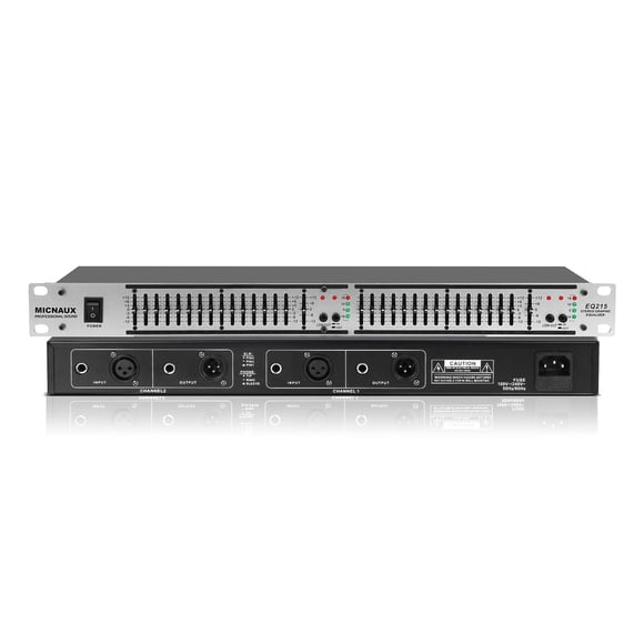 Ecualizador estéreo MICNAUX EQ215S de 15 bandas para sistema de audio doméstico
