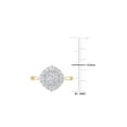 thumbnail image 3 of 0.98 Carat (Ctw) Lab-Created Cluster Moissanite Engagement Ring in 10K Yellow Gold for Women, 3 of 6