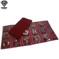 thumbnail image 4 of Fashion Velvet Zipper Jewelry Roll Bag for Jewellery Ring Earrings Organizer Storage Bag Portable Necklace Display Cases 5 Color Set Jewelry roll 2, 4 of 6