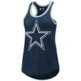 thumbnail image 2 of Women's G-III 4Her by Carl Banks Navy Dallas Cowboys Tater Burnout Tank Top, 2 of 4