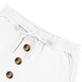 thumbnail image 5 of Bcfgryg Men's Summer Fashion Loose Beach Casual Quarter Pants Washed Button Sport Shorts Men Men's Shorts White L, 5 of 5