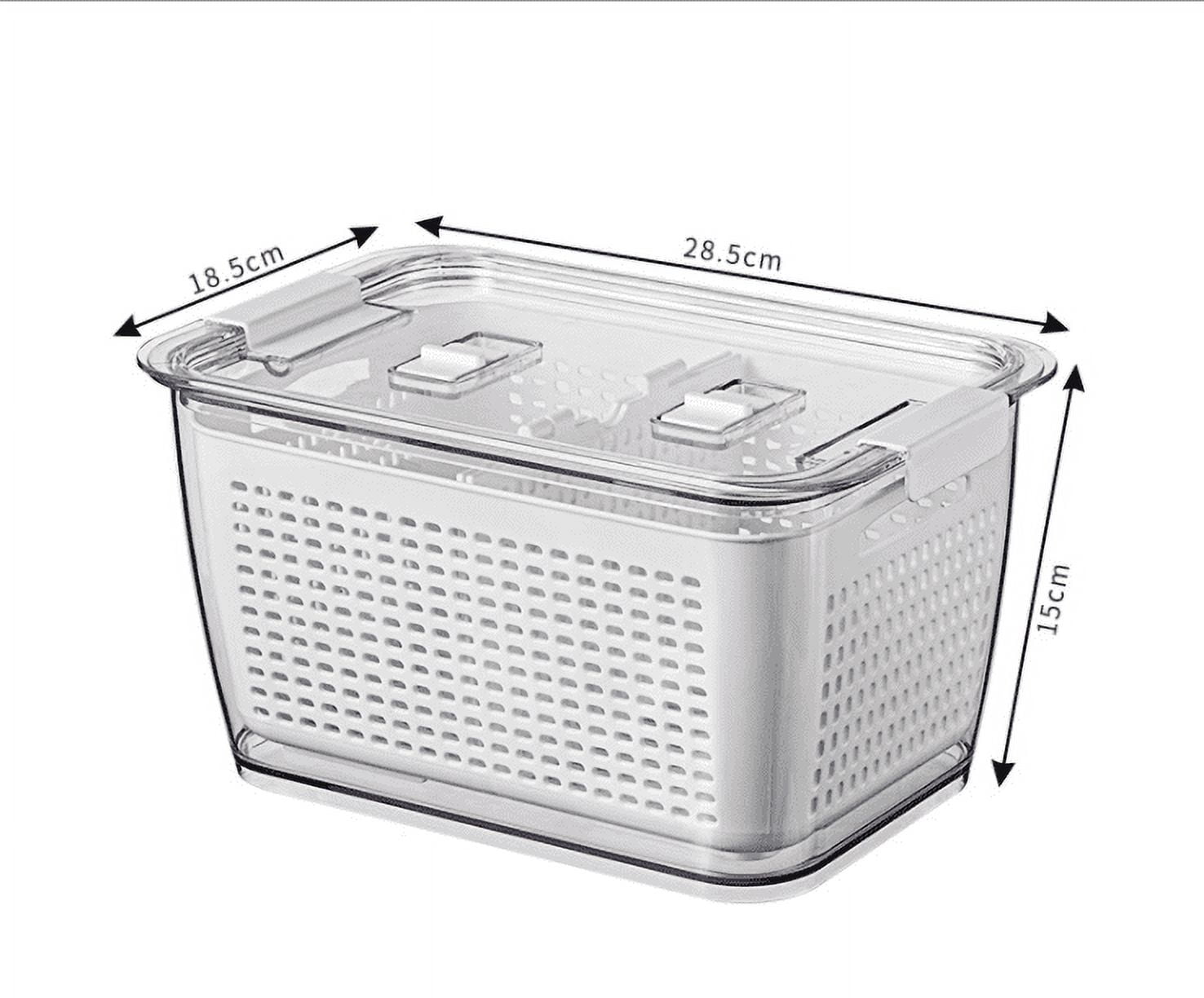 Cheers.US Produce saver storage containers - Fresh Vegetable Fruit Storage  Containers, Keep Vegetables Fresh Easy to Clean,Draining Crisper with  Strainers - Wal… in 2023