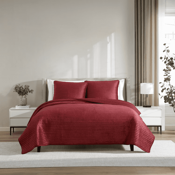 Lenox Holiday Quilt Set, Red, Full/Queen