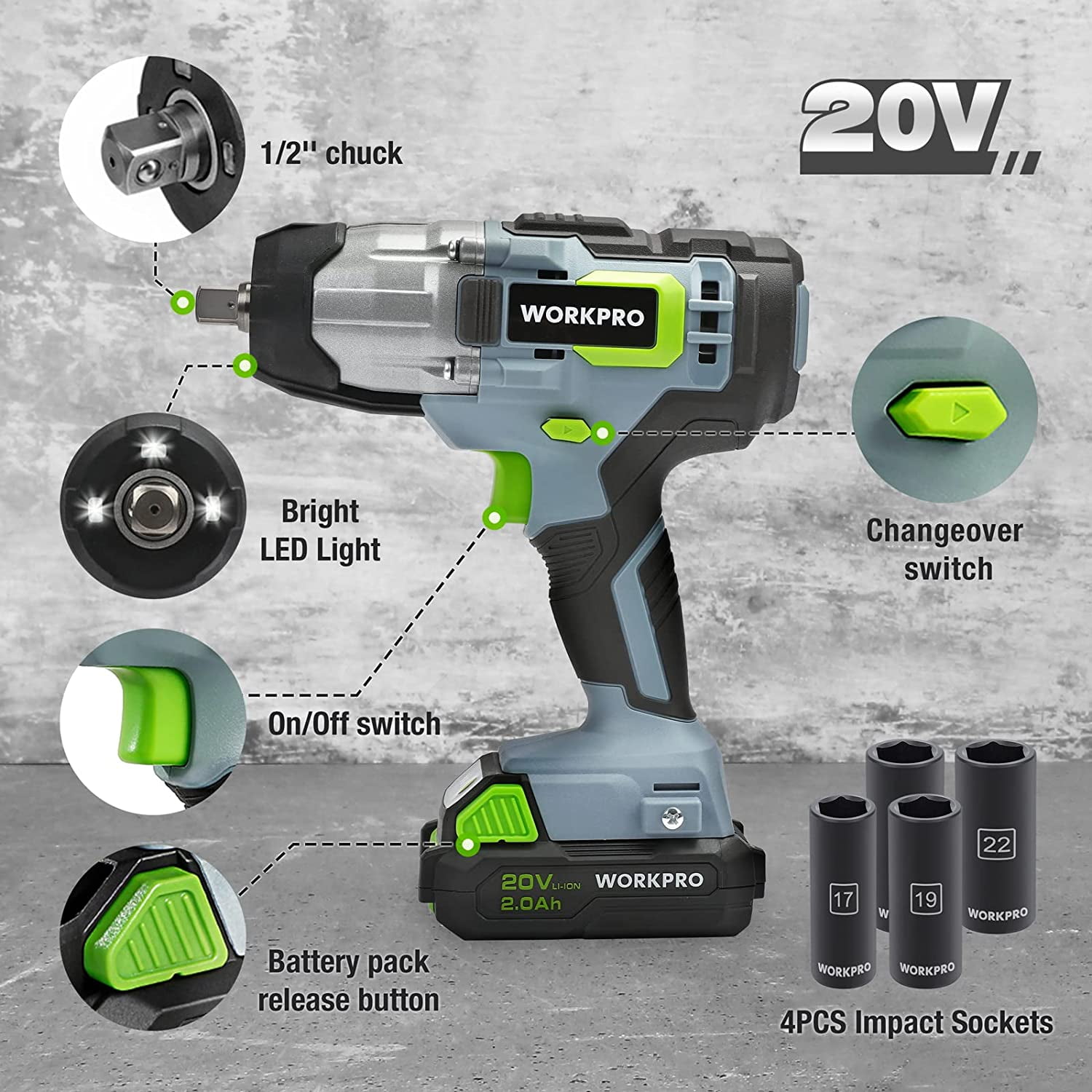 Workpro impact cheap wrench