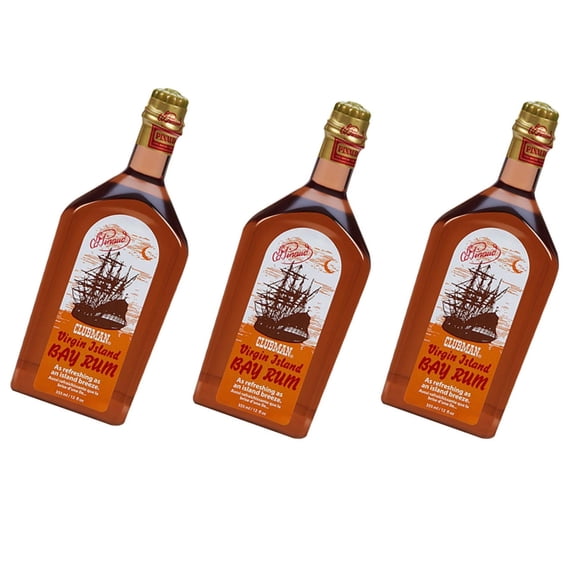 Clubman Virgin Island Bay Rum 12 oz (402100) x 3