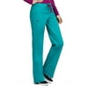Med Couture Drawstring Signature Scrub Pants for Women, Real TealSangria, Large Petite
