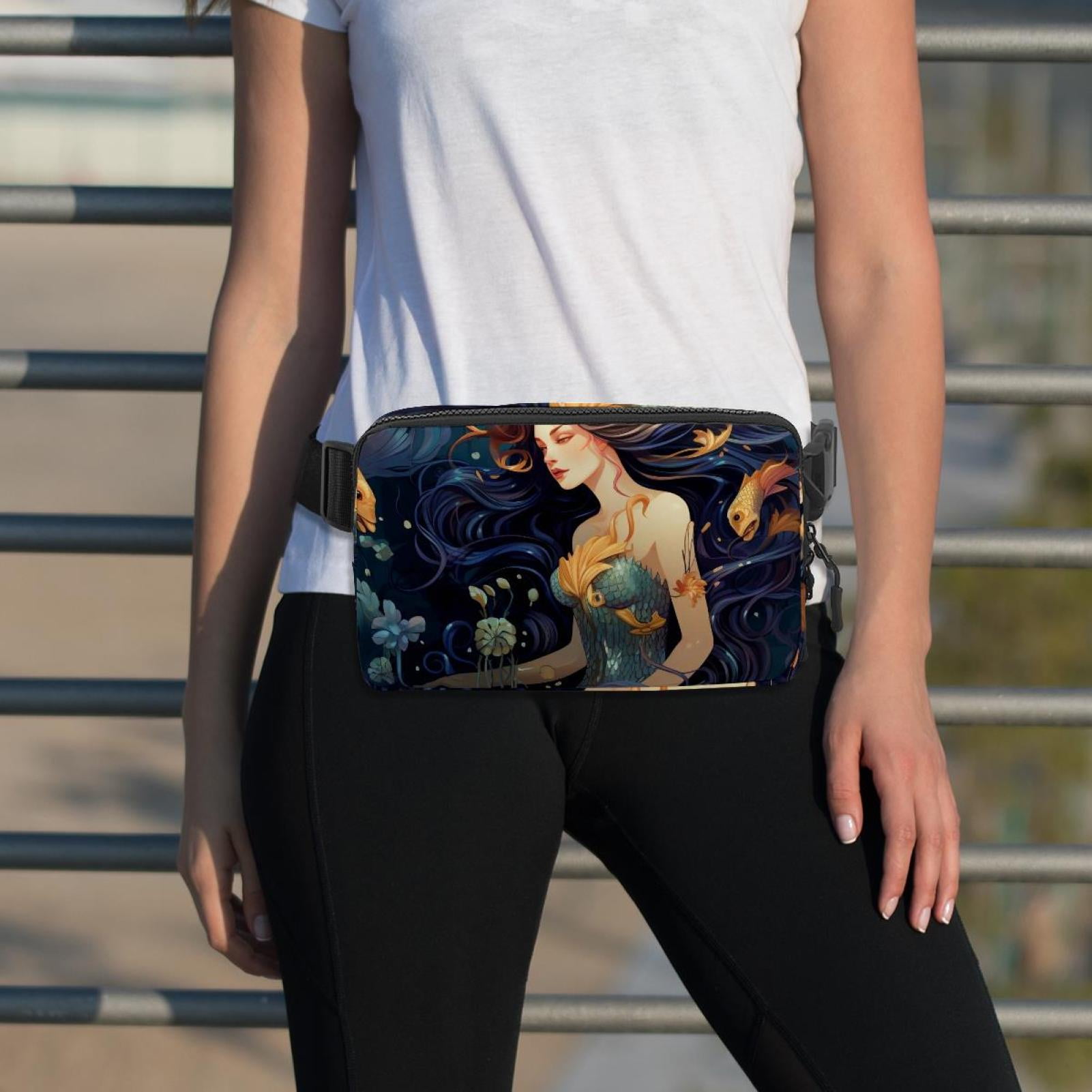 Mermaids Adjustable Lightweight Running Belt with Extension Strap and Belt Bag/Fanny Pack – Unisex