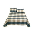 thumbnail image 2 of All Season Bedding Set 3PCS - Soft Microfiber Comforter & Pillowcases, Breathable Shrinkage & Fade Resistant, Classic Checkered Quilting, Twin/Full Size, Easy Care Machine Wash, 2 of 9