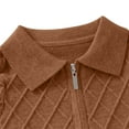 thumbnail image 6 of Cethrio Kids Boys Collared Sweaters, Knitting Cotton Stretchy Pullover Casual Kids Sweaters Brown Size 3-4 T, 6 of 6