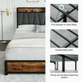thumbnail image 3 of Full  Platform Bed Frame with Upholstered ，Platform Bed Frame  with Storage ,4 Drawers, Charging Station.for Home, 3 of 6