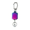 thumbnail image 2 of Llavero retráctil con soporte para tarjetas de identificación y cordón retráctil estable. violeta, 2 of 9
