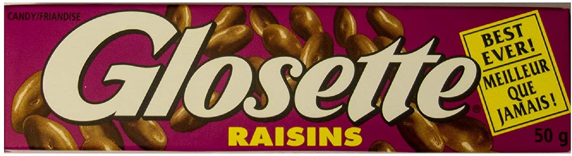Glosette Raisins Chocolate, 50g 18 Count per Box 1 Box