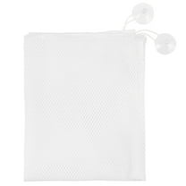 LULULION Mesh Shower Toy Organizer White Polyester Breathable Organizer for Bathroom Use 1 Set