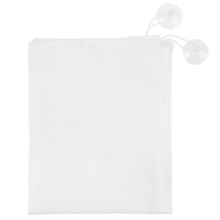 LULULION Mesh Shower Toy Organizer White Polyester Breathable Organizer for Bathroom Use 1 Set