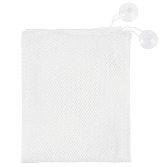 LULULION Mesh Shower Toy Organizer White Polyester Breathable Organizer for Bathroom Use 1 Set