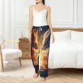 thumbnail image 4 of Salouo Red And White Flame Fox Print Women's Pajama Pants Casual Loose Sweatpants PJs Flowy Pants Drawstring Palazzo for Women Wide Leg Pants Lounge Pajama -Small, 4 of 8