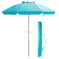 thumbnail image 2 of Gymax 6.5Ft Beach Umbrella w/ Tilt Mechanism Sand Anchor Carrying Bag Turquoise, 2 of 10