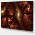 thumbnail image 2 of Brown Symmetrical Fractal Pattern - Floral Canvas Art Print, 2 of 4