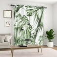 thumbnail image 3 of Lfeey Palm Leaf Tropical Green Blackout Curtains, Natural Print Privacy Protection Grommet Curtains, 42x63 Inches, 2 Panels, 3 of 6