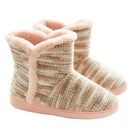 

1 Pair of Winter Snow Boots Anti-slipping Shoes Household Boots Footwear (Pink)