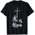 thumbnail image 1 of ALVORD He Is Risen Egg Day Rabbit Christ Tshirt Unisex S-5XL, 1 of 4