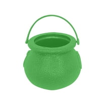 OAVQHLG3B 6 Pcs Halloween Mini Plastic Cauldron Kettle Witch Cauldron Pot Buckets with Handle Novelty Candy Boiler Halloween Pot Party Favors
