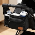 thumbnail image 4 of Universal Baby Stroller Organizer With Insulated Cup Holders & Non-Slip Secure Hooks Accessories, Baby Stroller Storage Accessories With Mesh Phone Bag Fits Most Strollers,Pink, 4 of 6