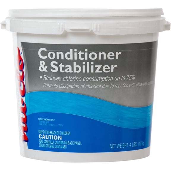 Nu-Clo Conditioner Chlorine Stabilizer for Swimming Pools - Cyanuric Acid
