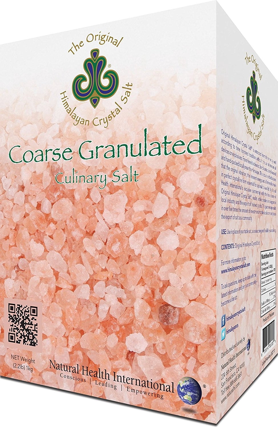 Original Himalayan Crystal Salt Coarse Granulated - 1kg (2.2lb)