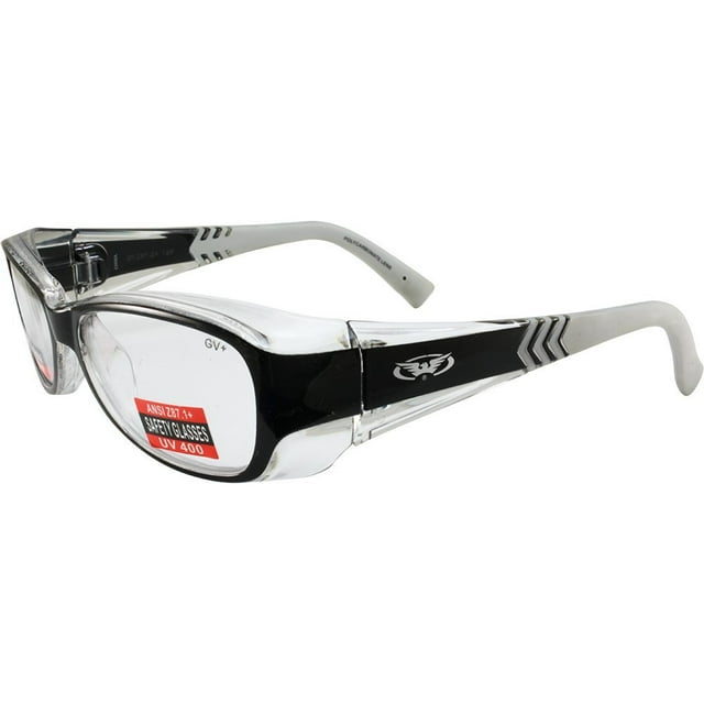 Global Vision RX-E Motorcycle Safety Glasses Xylex Two-Tone Crystal Frames w/ RX-Able Clear Lens