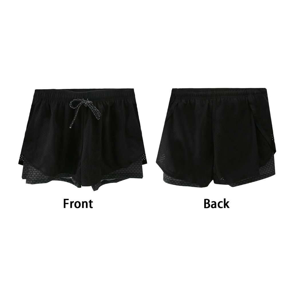 7 colours Sports Shorts Women Shorts Loose Cotton Side Split Elastic Waist Women Shorts 2 In 1 Running Tights Short by