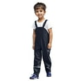 thumbnail image 3 of TOOYOU Boys Girls Romper Toddler Water Proof Rain Pants Dungarees Windbreak Cute Suspender Trousers Pants For Boys And Girls Children Fashion Rain Wear Navy Size 6-7 Years, 3 of 8