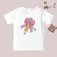 thumbnail image 5 of LIIPEE Boys Girls Tops Cartoon Bowknot Pencil Printed Short Sleeve Round Neck Tshirt Top Child Casual Birthday Tee,White,8-9 Years, 5 of 5