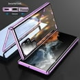 thumbnail image 1 of 360 Metal Frame Double Sided Glass Snap Lock Magnetic Case For Samsung Galaxy S24 S23 FE S22 Ultra S21 Plus Full Lens Protection, 1 of 7